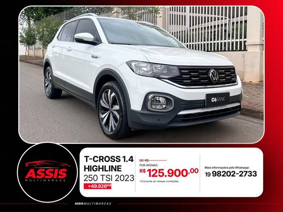 VOLKSWAGEN T-CROSS 1.4 250 TSI TOTAL FLEX HIGHLINE AUTOMÁTICO VOLKSWAGEN T-CROSS 1.4 250 TSI TOTAL FLEX HIGHLINE AUTOMÁTICO